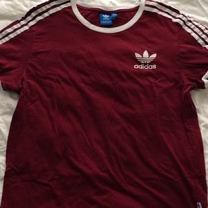 Maroon Adidas T-Shirt 🦋